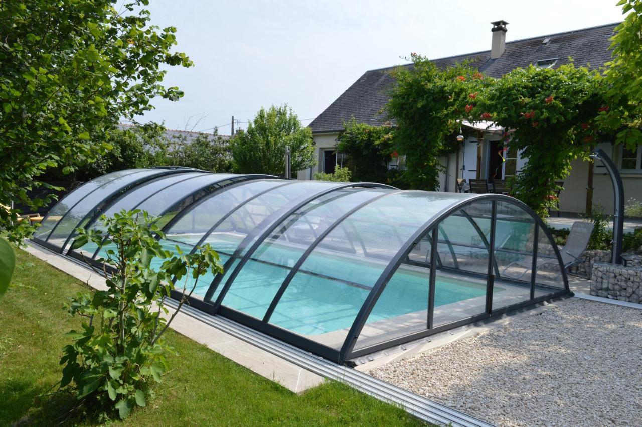 Au Coeur Du Bien-Etre, Chalet Avec Piscine Chauffee Et Couverte, Spa, Sauna, Massages Monteaux Eksteriør bilde