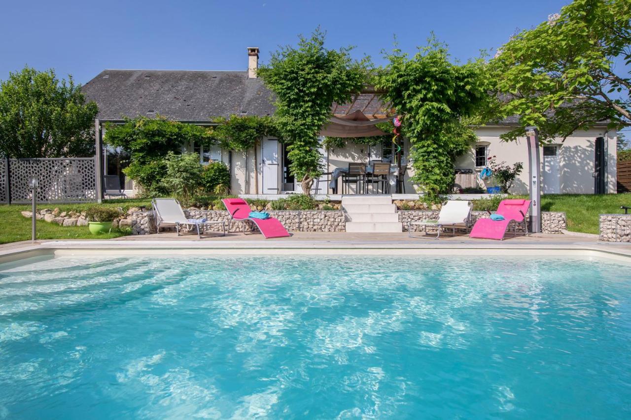 Au Coeur Du Bien-Etre, Chalet Avec Piscine Chauffee Et Couverte, Spa, Sauna, Massages Monteaux Eksteriør bilde